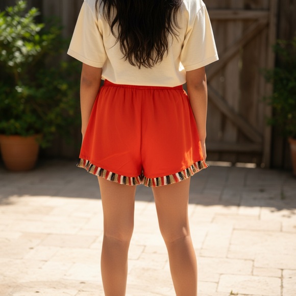 NWT Anthropologie Chloe Oliver Dolphin Redish Frayed hem Boho shorts size XS - Picture 15 of 16